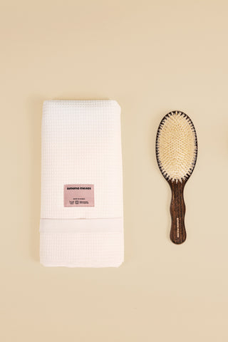 Hair Towel + Hairbrush Set